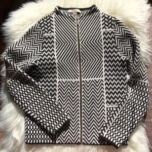 Cotton & cashmere Banana Republic zip sweater